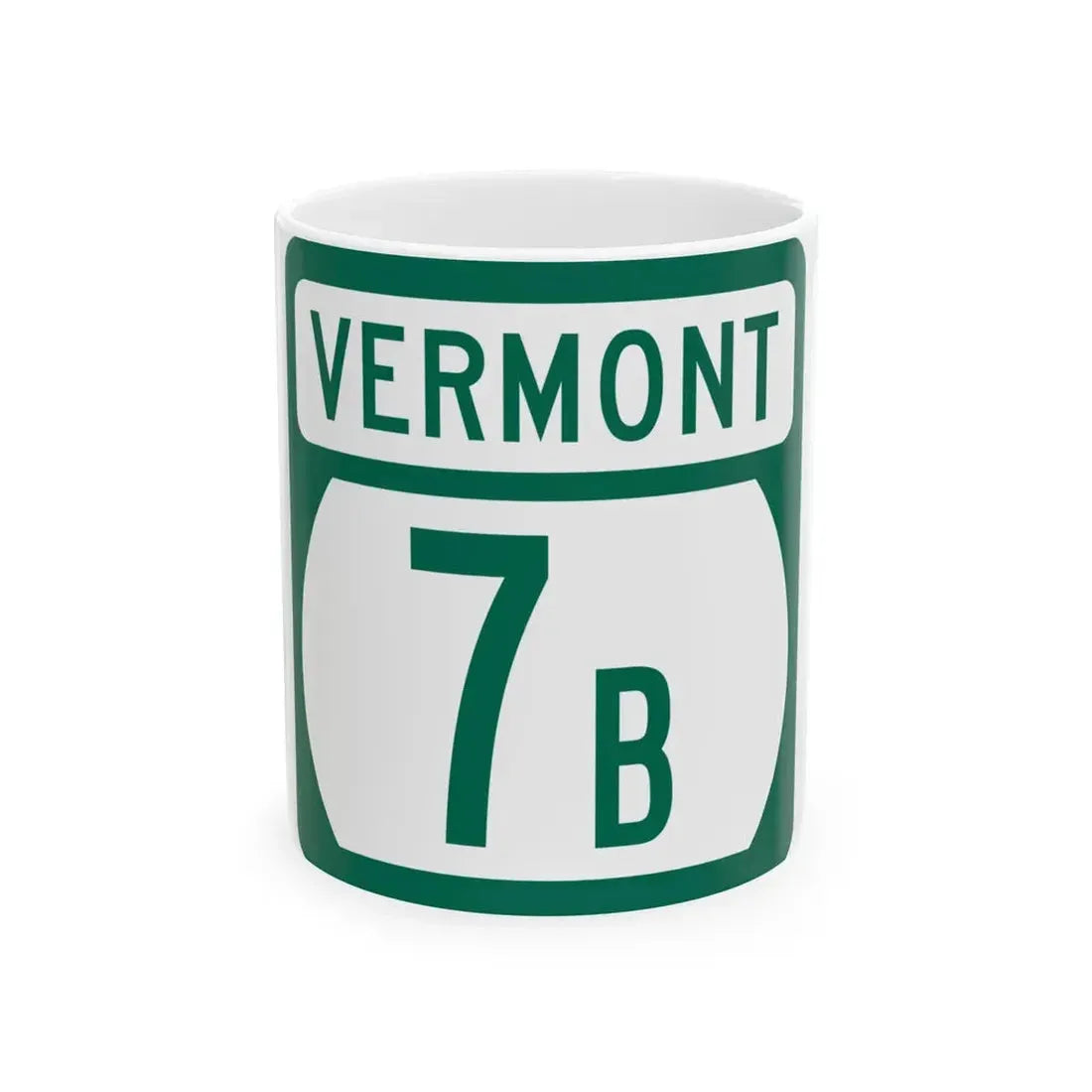Vermont 7B (Vermont) (Road Sign) White Coffee Mug 11oz - Go Mug Yourself