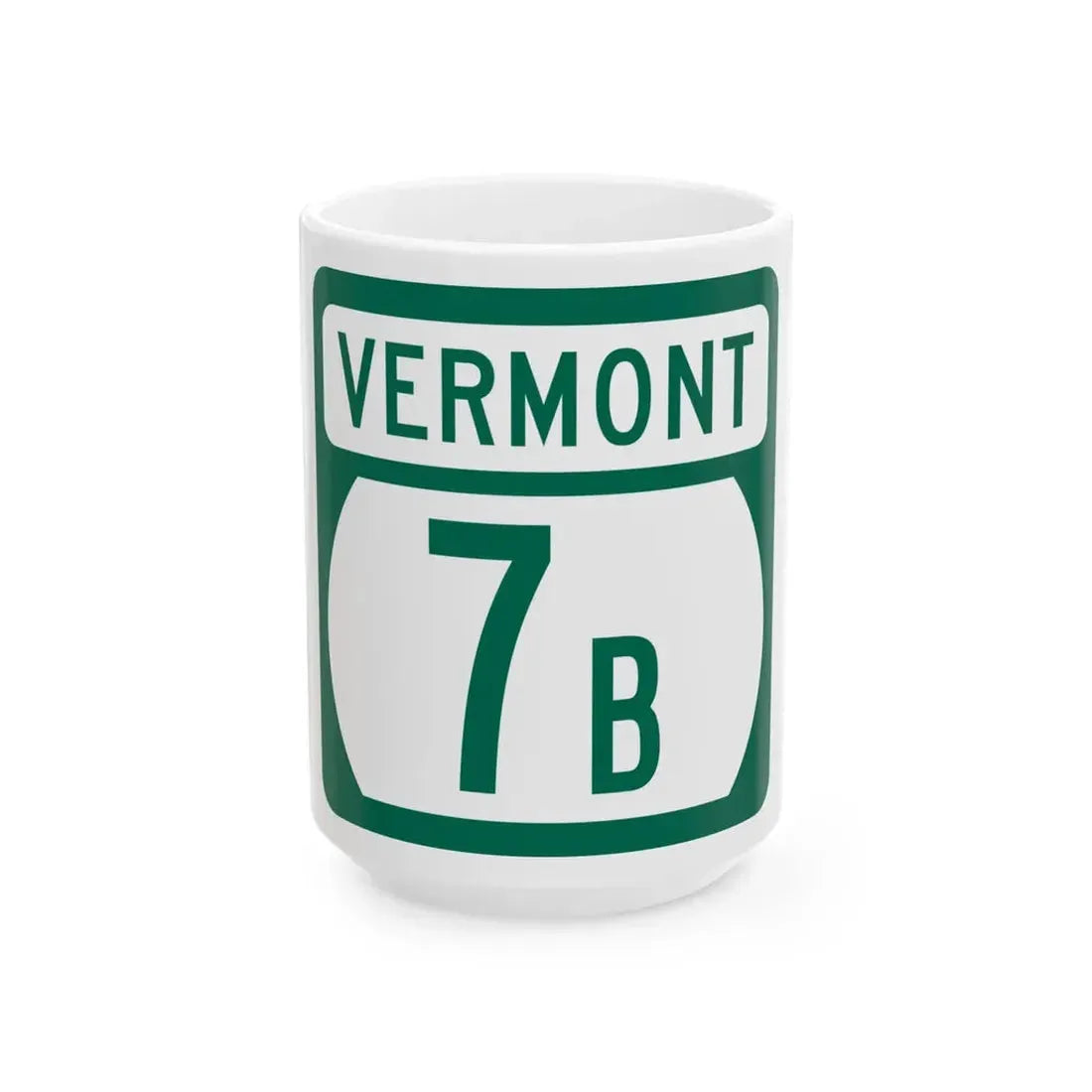 Vermont 7B (Vermont) (Road Sign) White Coffee Mug 15oz - Go Mug Yourself