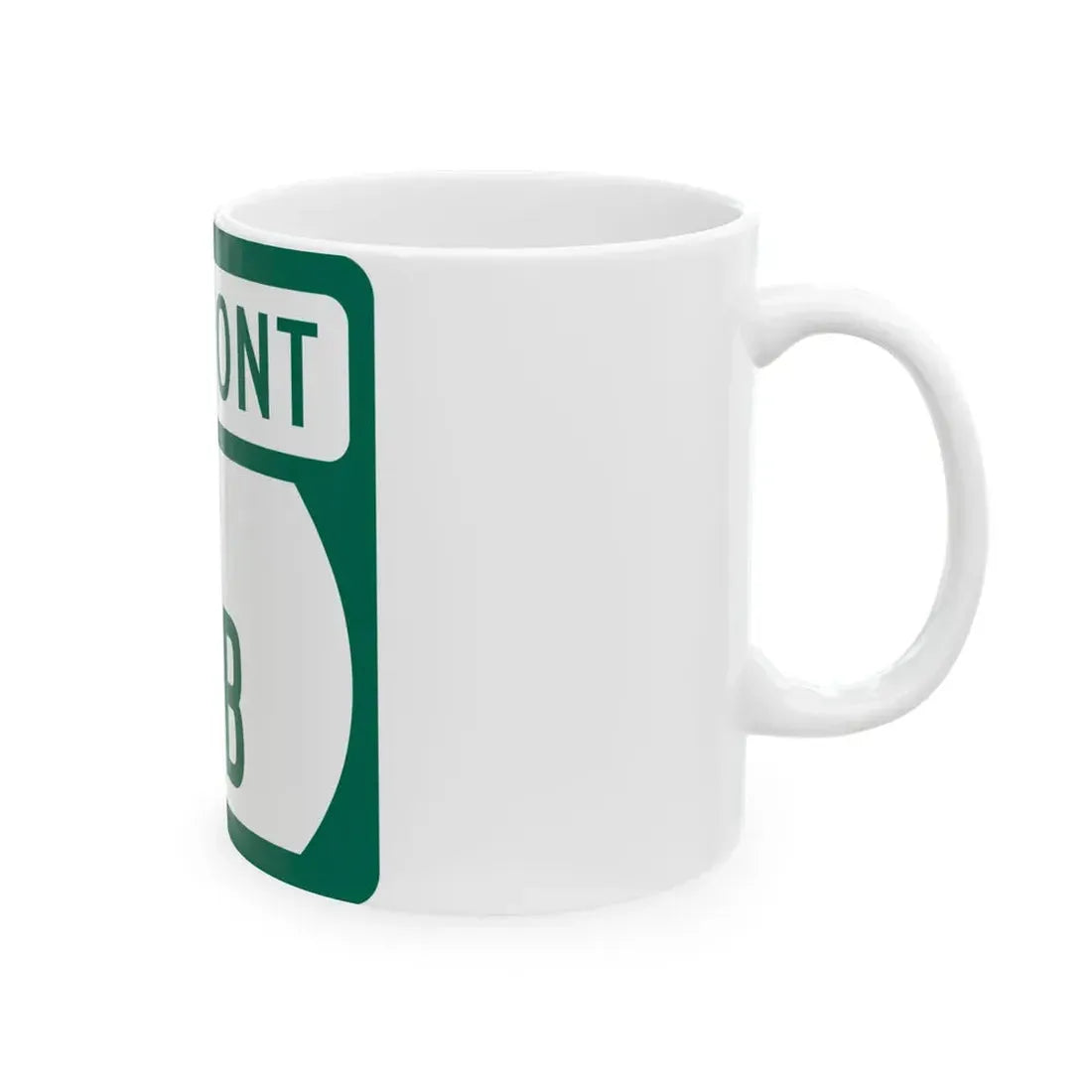 Vermont 7B (Vermont) (Road Sign) White Coffee Mug - Go Mug Yourself