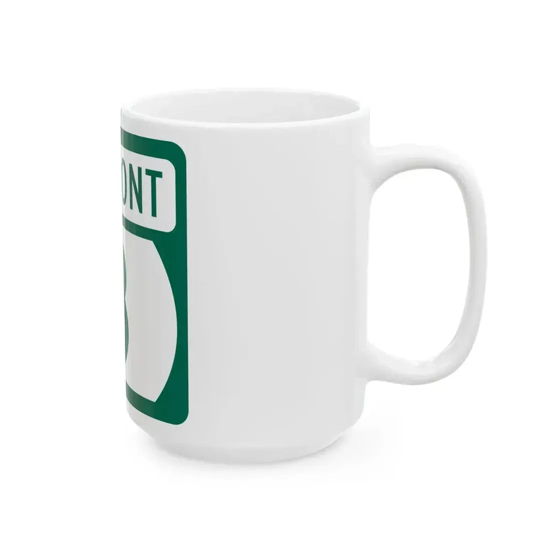 Vermont 8 (Vermont) (Road Sign) White Coffee Mug - Go Mug Yourself