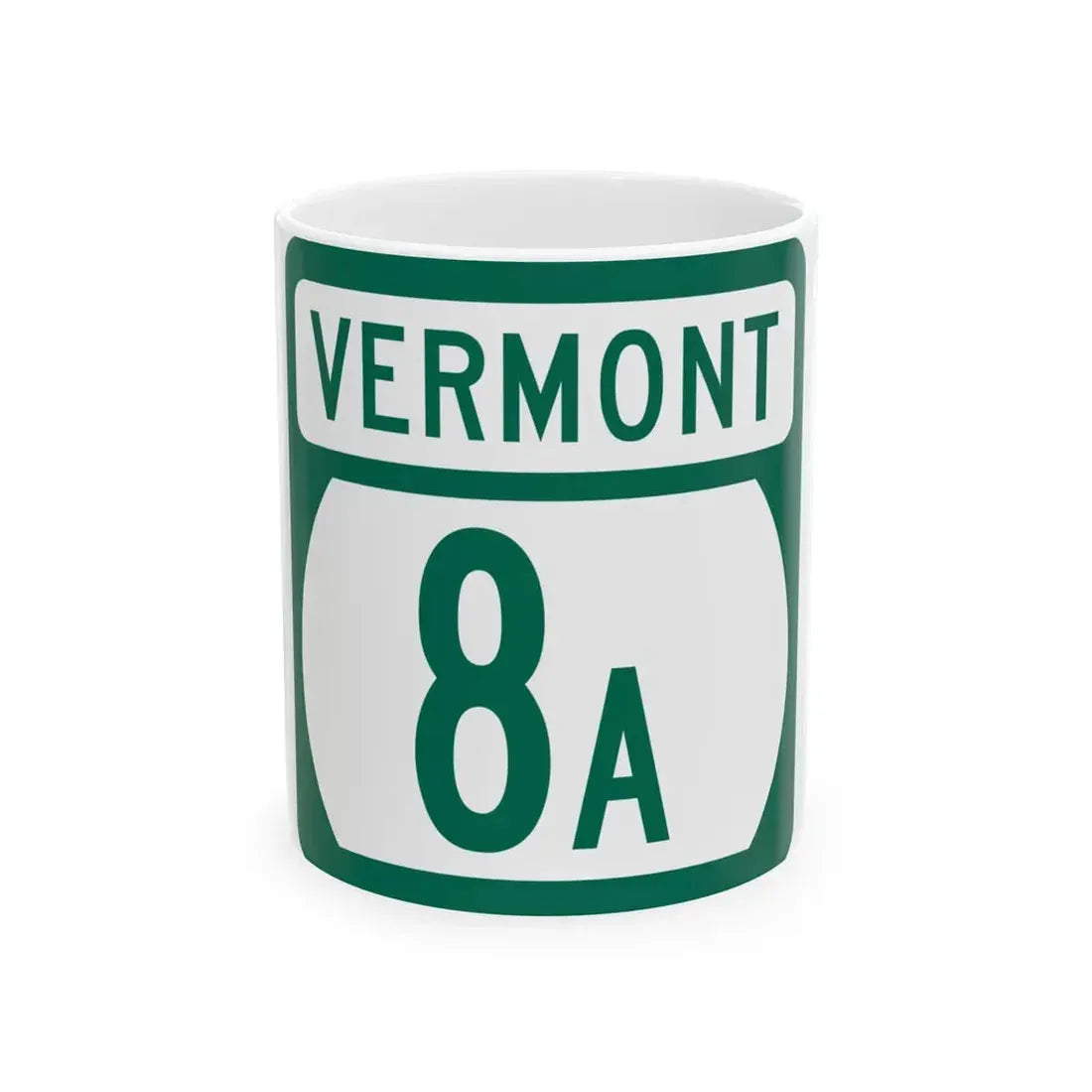 Vermont 8A (Vermont) (Road Sign) White Coffee Mug 11oz - Go Mug Yourself