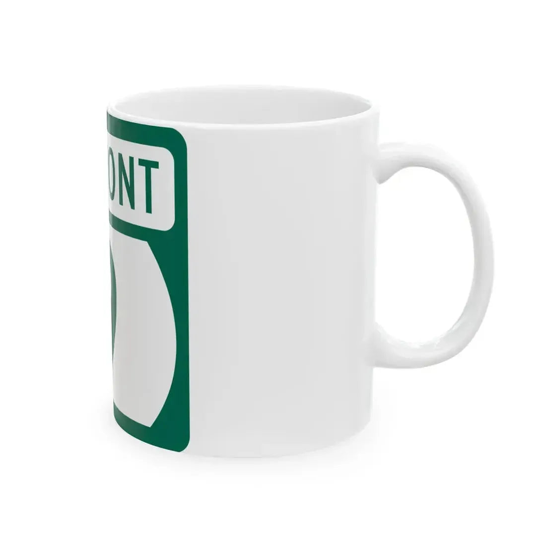 Vermont 9 (Vermont) (Road Sign) White Coffee Mug - Go Mug Yourself