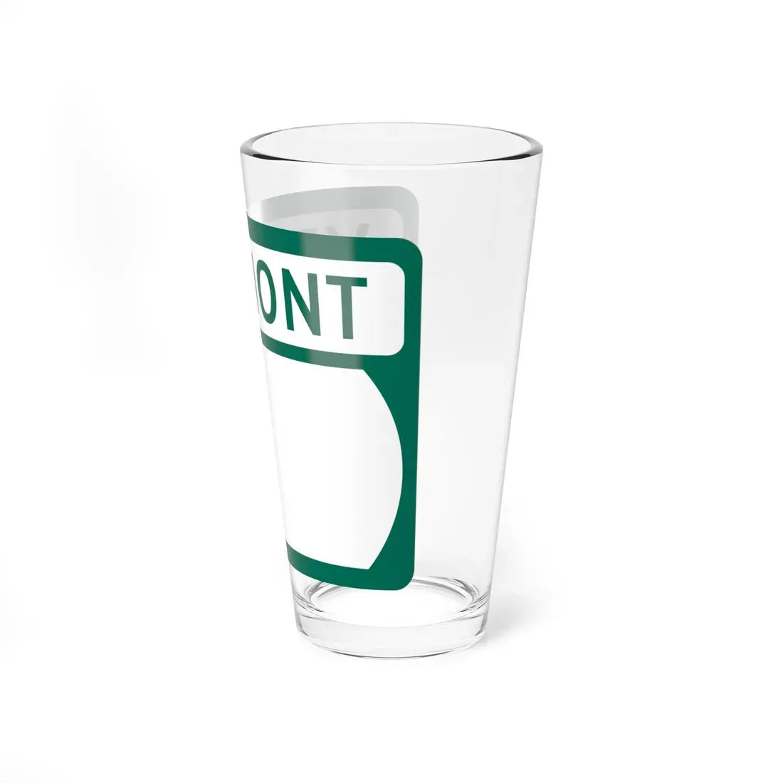 Vermont blank wide (Vermont) (Road Sign) Pint Glass 16oz - Go Mug Yourself