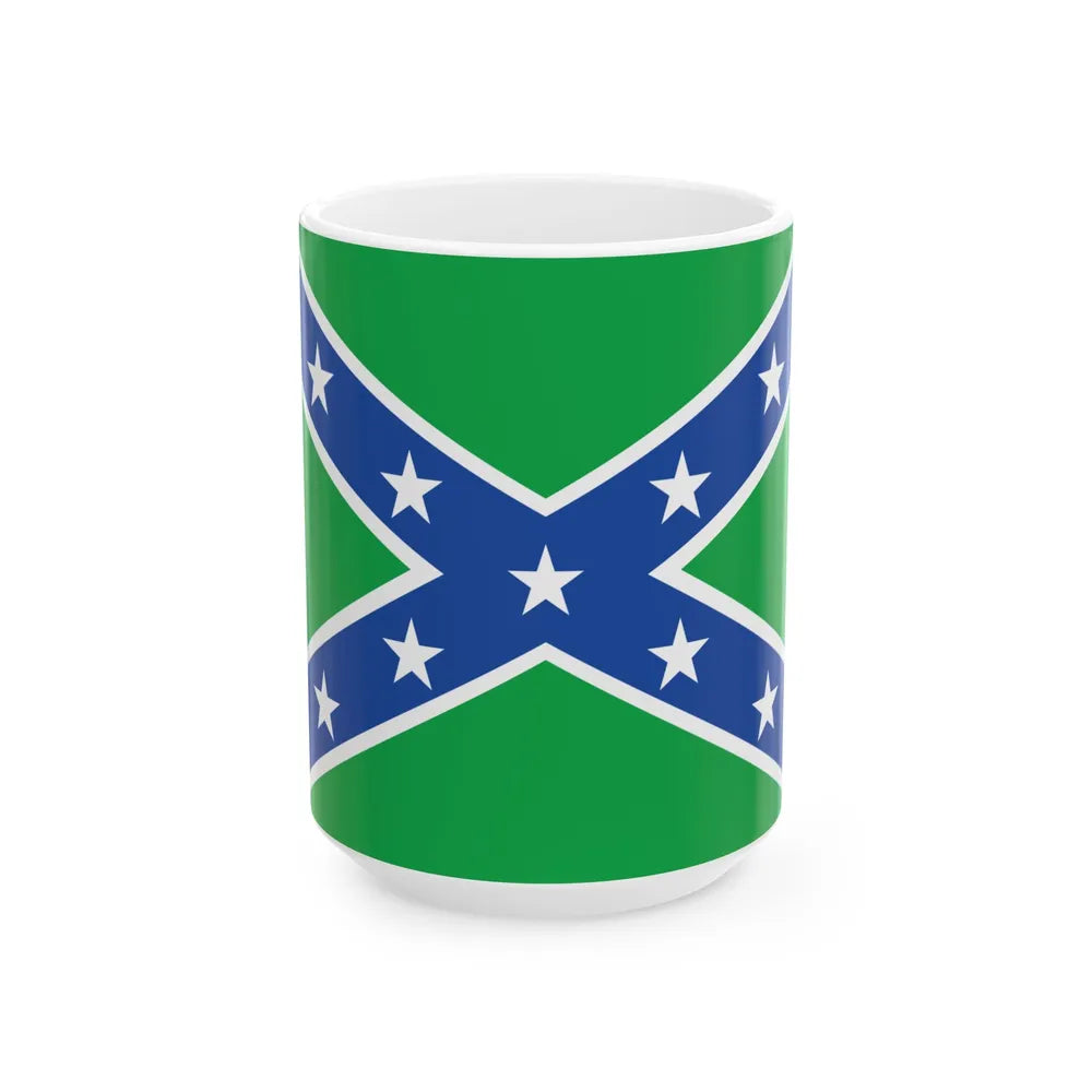 Vermont Rebel Flag (United States) White Coffee Mug 15oz - Go Mug Yourself