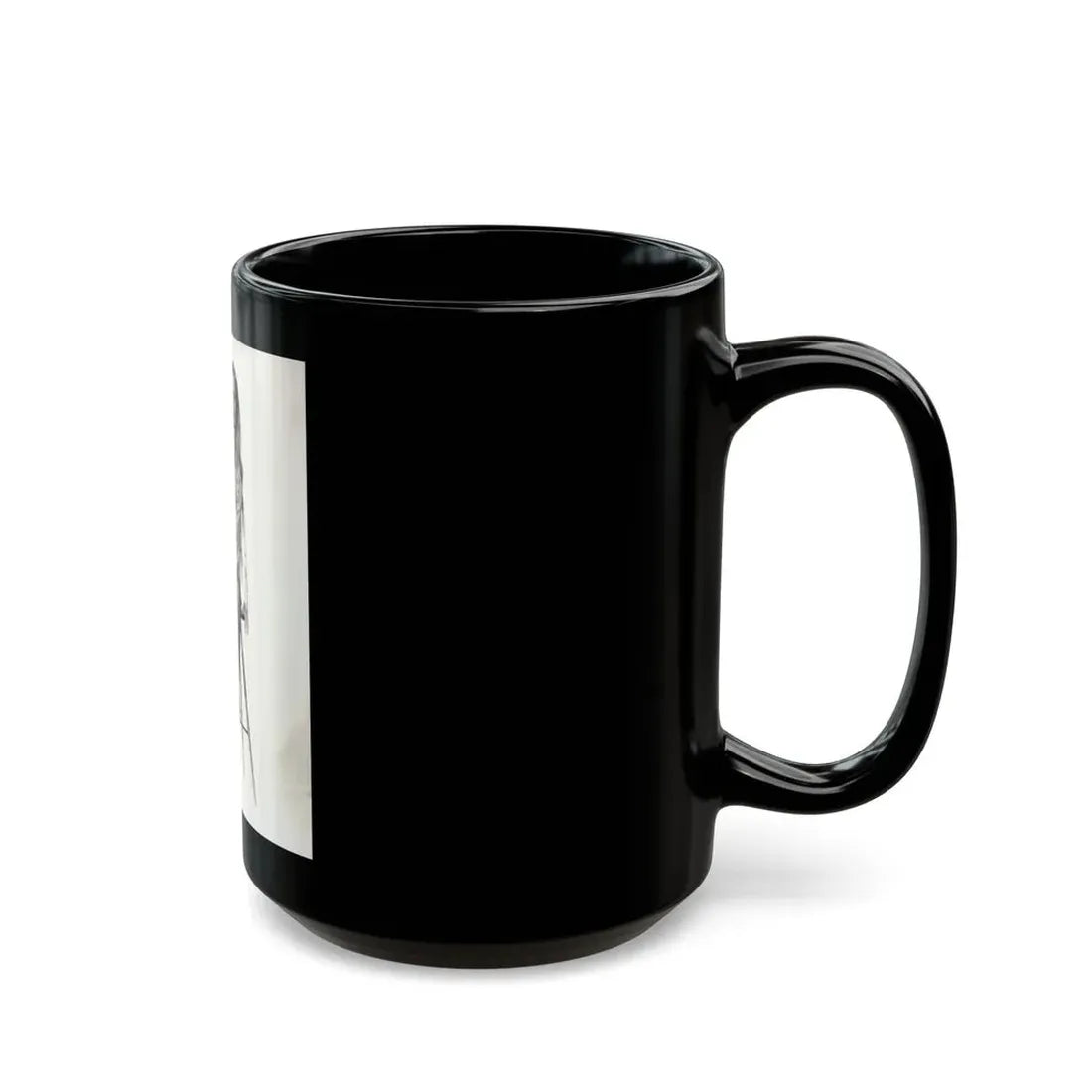 Veronica Carlson #09 - 8x10 B&W Glamour Full Body Dress & Stockings Shot #01 (Vintage Female Icon) Black Coffee Mug - Go Mug Yourself