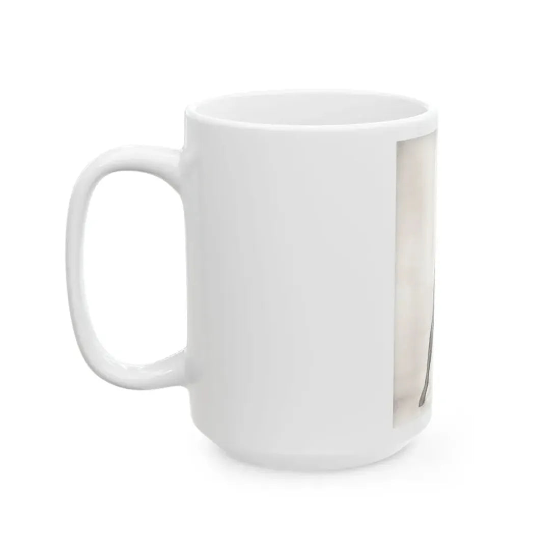 Veronica Carlson #09 - 8x10 B&W Glamour Full Body Dress & Stockings Shot #01 (Vintage Female Icon) White Coffee Mug - Go Mug Yourself