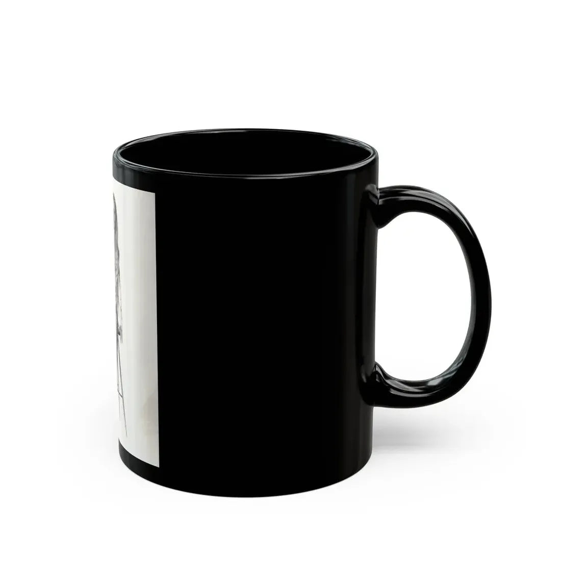 Veronica Carlson #09 - 8x10 B&W Glamour Full Body Dress & Stockings Shot #011 (Vintage Female Icon) Black Coffee Mug - Go Mug Yourself