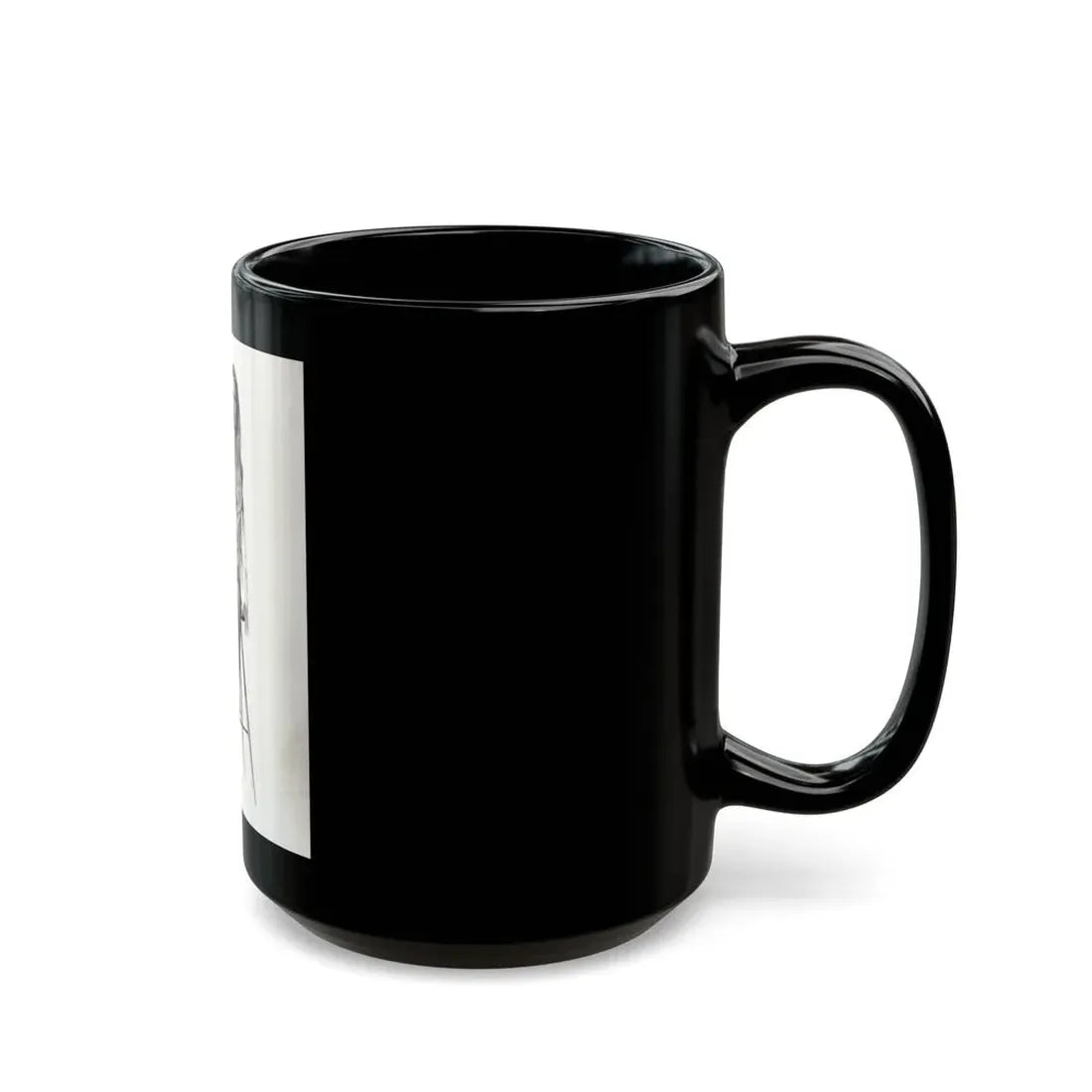 Veronica Carlson #09 - 8x10 B&W Glamour Full Body Dress & Stockings Shot #011 (Vintage Female Icon) Black Coffee Mug - Go Mug Yourself