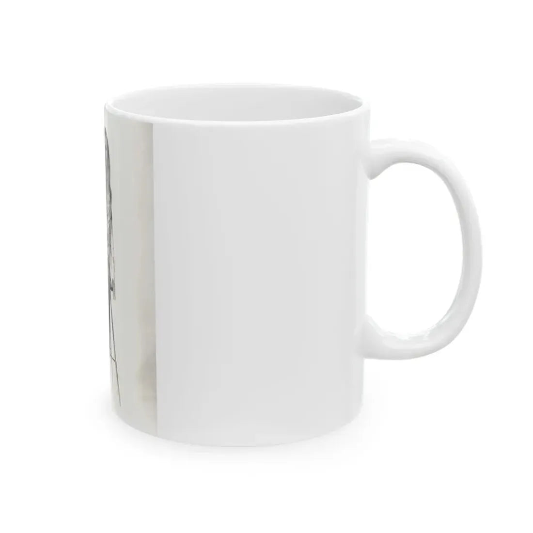 Veronica Carlson #09 - 8x10 B&W Glamour Full Body Dress & Stockings Shot #011 (Vintage Female Icon) White Coffee Mug - Go Mug Yourself