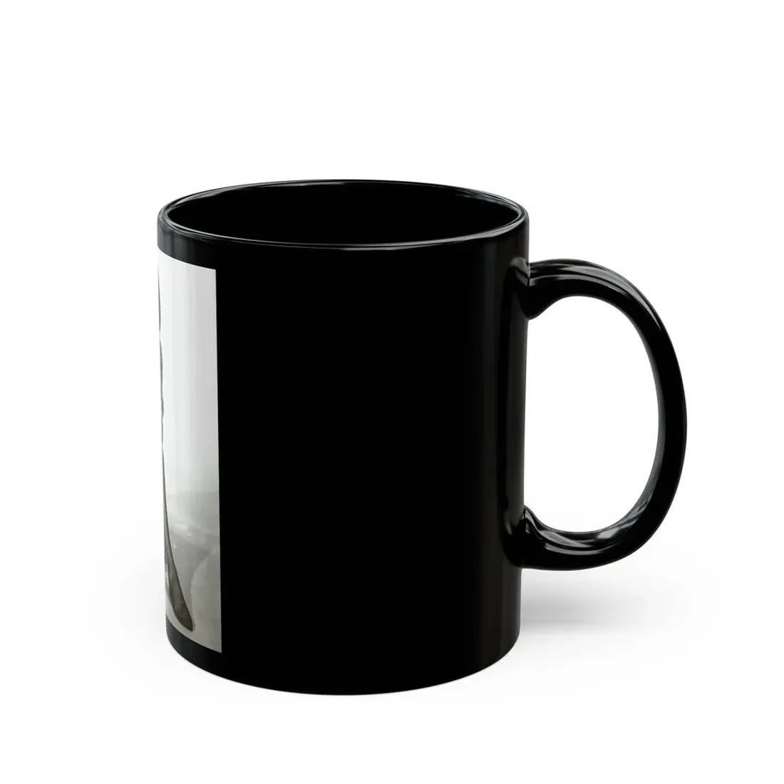 Veronica Carlson #10 - 8x10 B&W Glamour Full Body Dress & Stockings Shot #02 (Vintage Female Icon) Black Coffee Mug - Go Mug Yourself