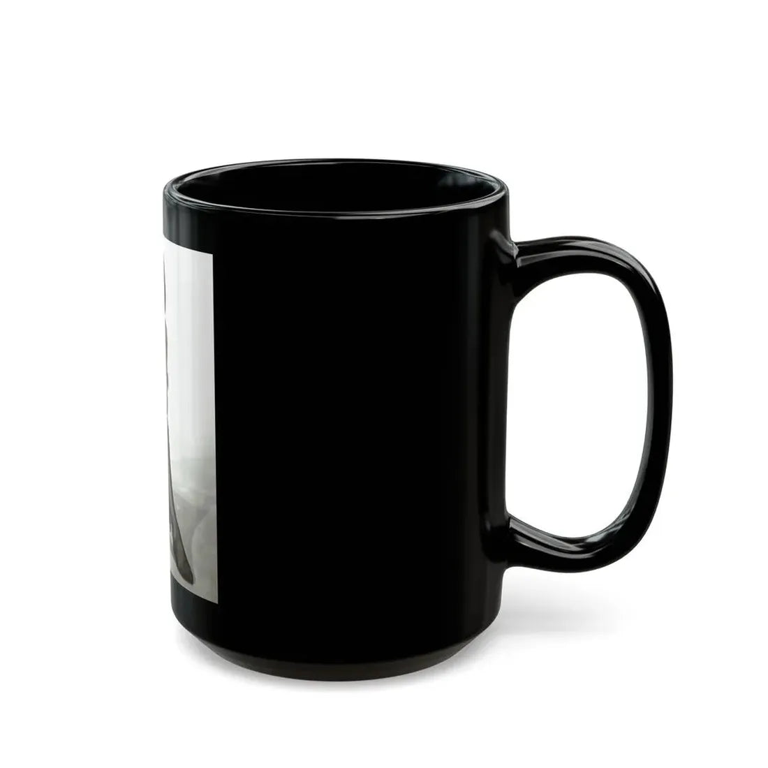 Veronica Carlson #10 - 8x10 B&W Glamour Full Body Dress & Stockings Shot #02 (Vintage Female Icon) Black Coffee Mug - Go Mug Yourself