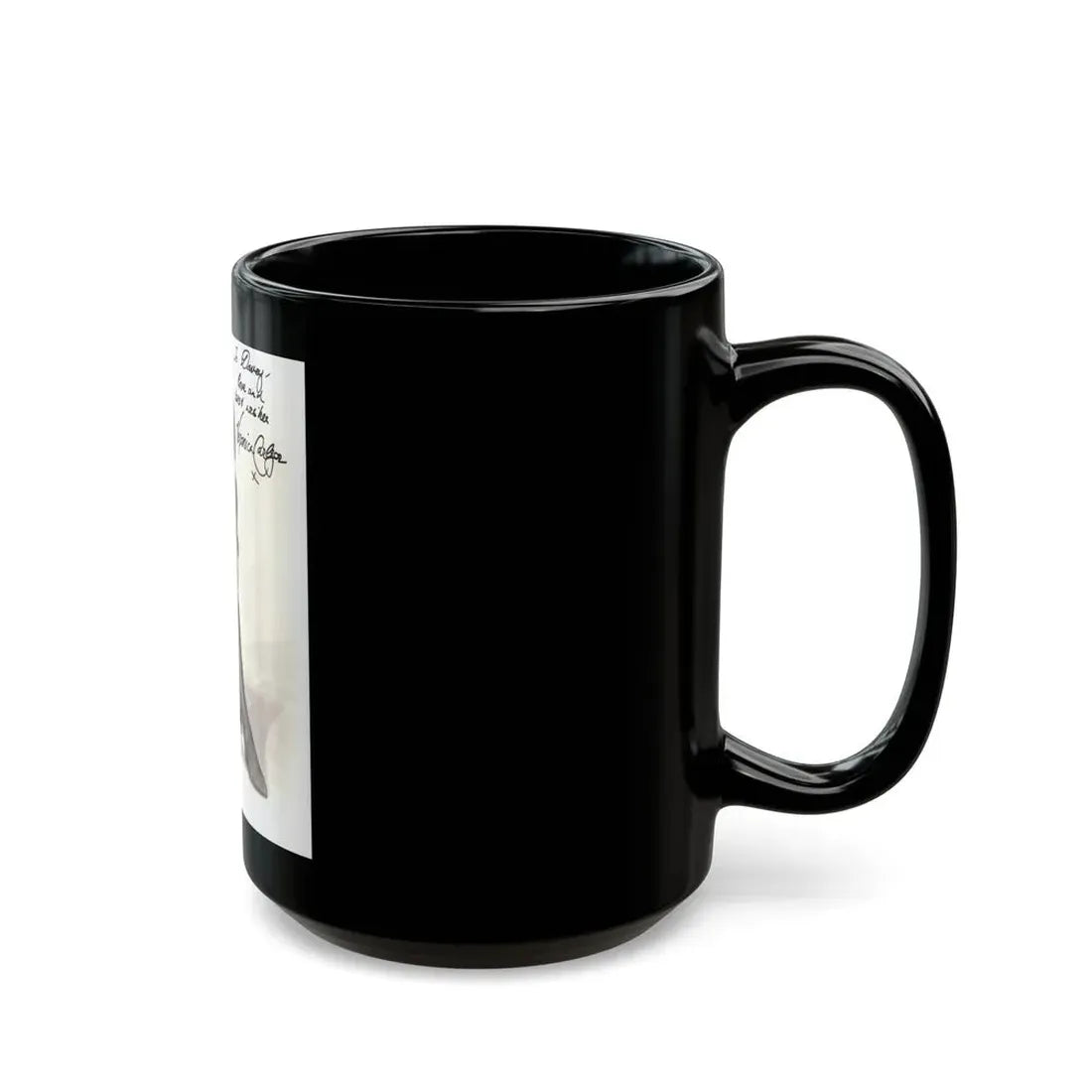 Veronica Carlson #10 - 8x10 B&W Glamour Full Body Dress & Stockings Shot #023 (Vintage Female Icon) Black Coffee Mug - Go Mug Yourself
