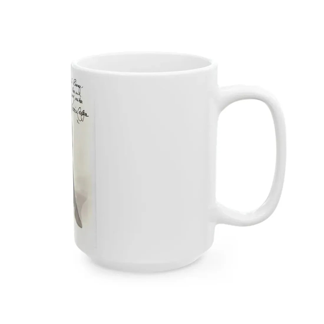 Veronica Carlson #10 - 8x10 B&W Glamour Full Body Dress & Stockings Shot #023 (Vintage Female Icon) White Coffee Mug - Go Mug Yourself