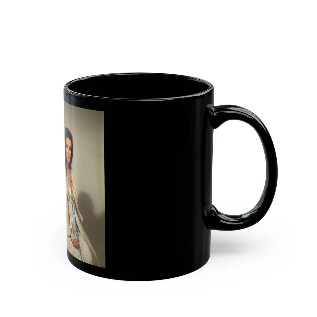 Veronica Carlson #101 with, Hammer Actress Kate O'Mara (Vintage Female Icon) Black Coffee Mug - Go Mug Yourself