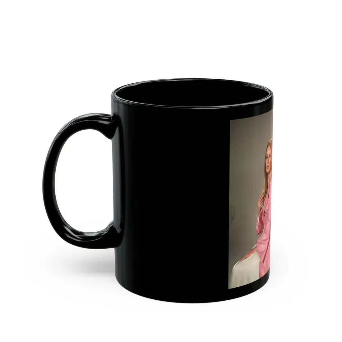 Veronica Carlson #101 with, Hammer Actress Kate O'Mara (Vintage Female Icon) Black Coffee Mug - Go Mug Yourself