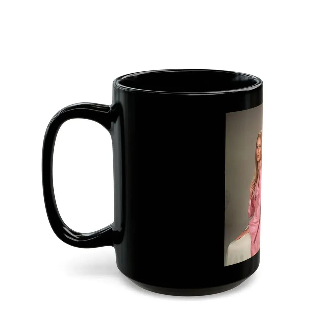 Veronica Carlson #101 with, Hammer Actress Kate O'Mara (Vintage Female Icon) Black Coffee Mug - Go Mug Yourself