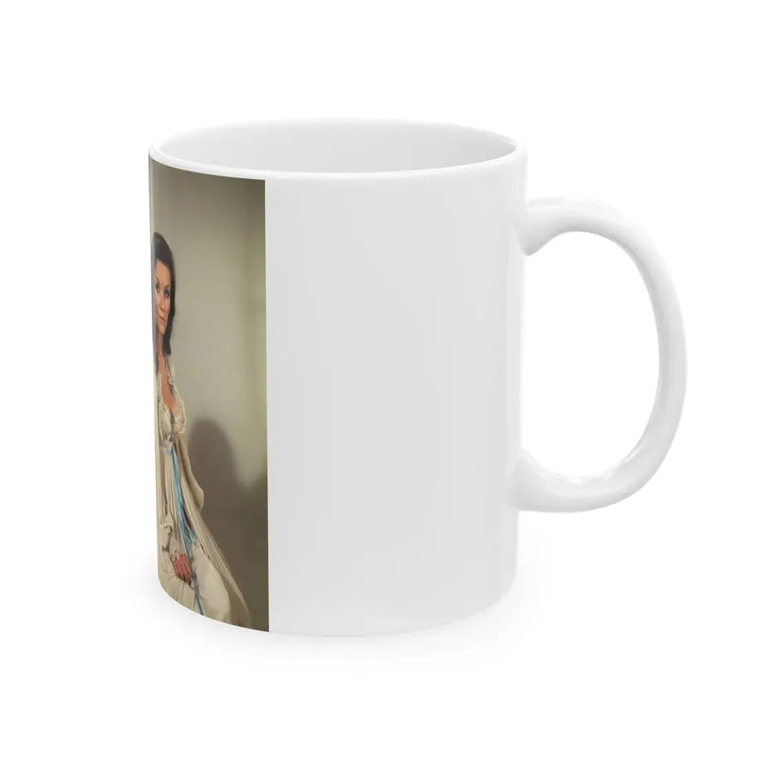 Veronica Carlson #101 with, Hammer Actress Kate O'Mara (Vintage Female Icon) White Coffee Mug - Go Mug Yourself