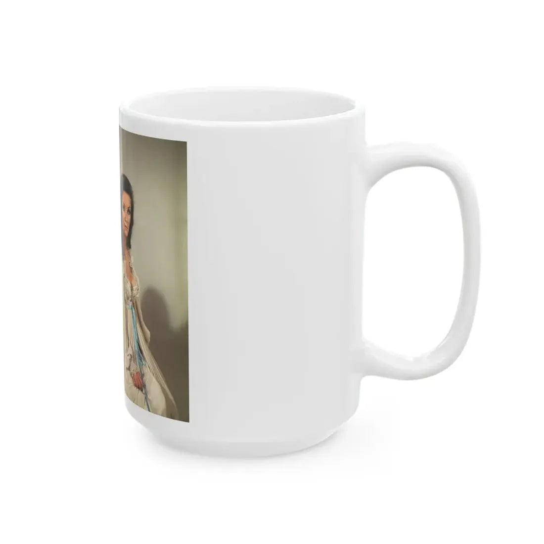 Veronica Carlson #101 with, Hammer Actress Kate O'Mara (Vintage Female Icon) White Coffee Mug - Go Mug Yourself
