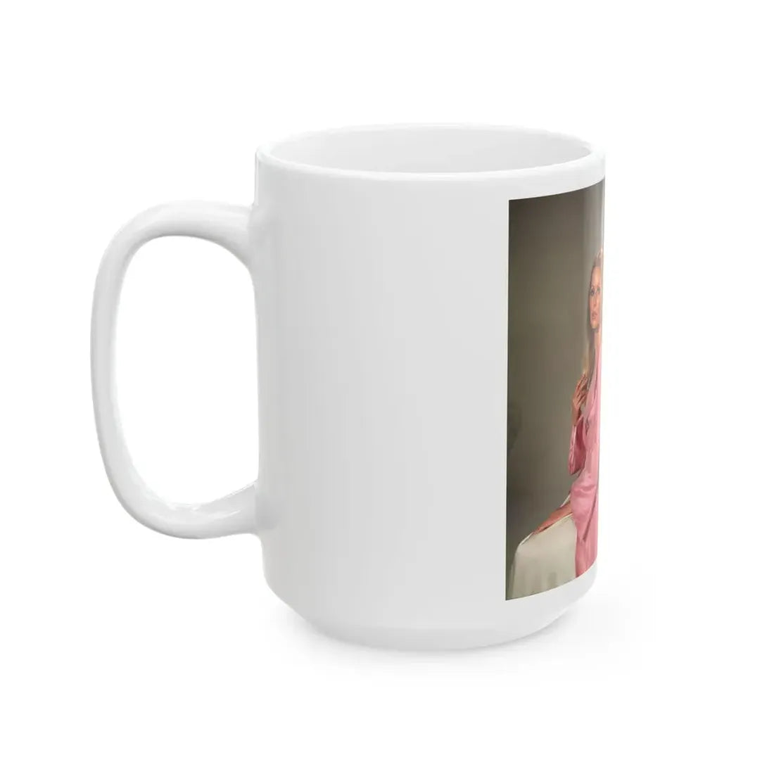 Veronica Carlson #101 with, Hammer Actress Kate O'Mara (Vintage Female Icon) White Coffee Mug - Go Mug Yourself