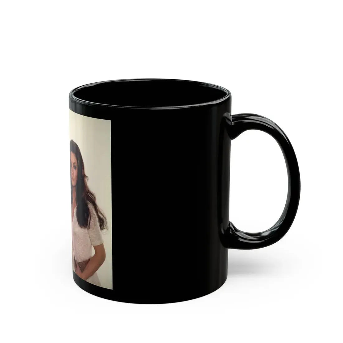 Veronica Carlson #102 with, Hammer Actress Kate O'Mara (Vintage Female Icon) Black Coffee Mug - Go Mug Yourself