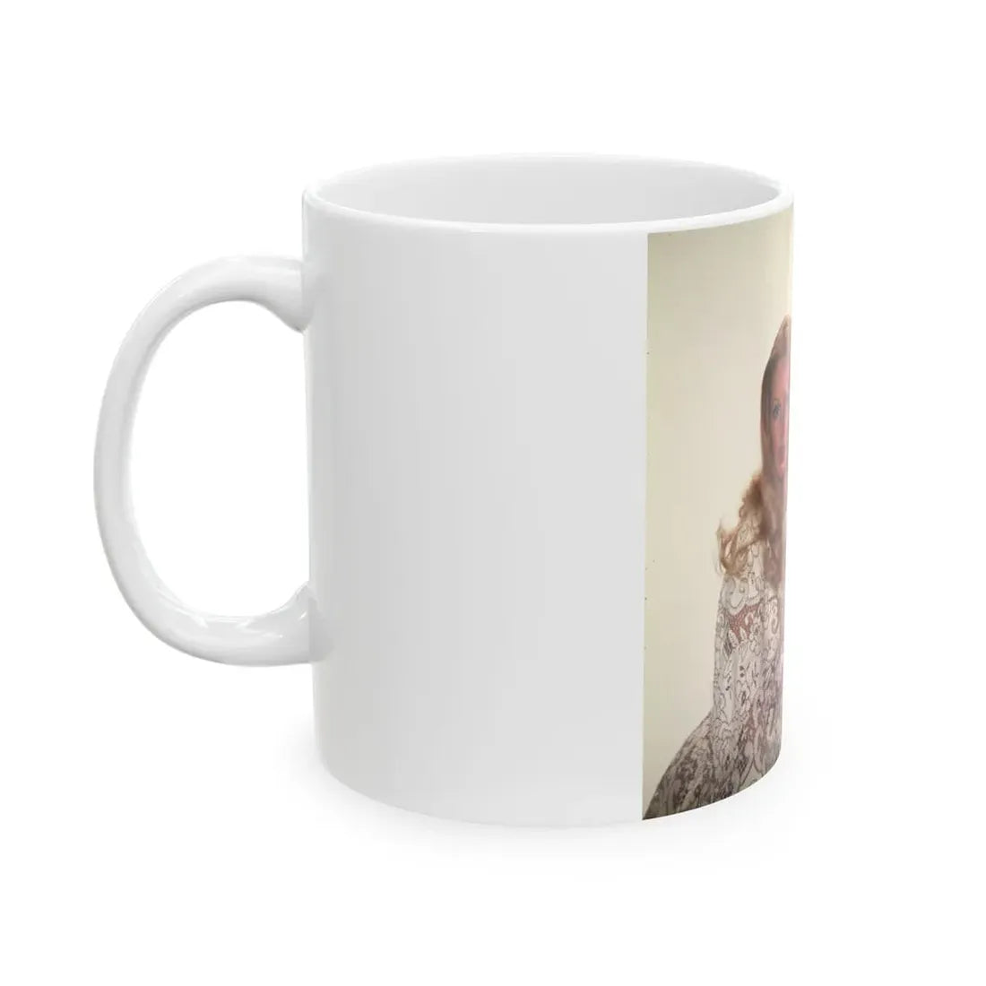 Veronica Carlson #102 with, Hammer Actress Kate O'Mara (Vintage Female Icon) White Coffee Mug - Go Mug Yourself