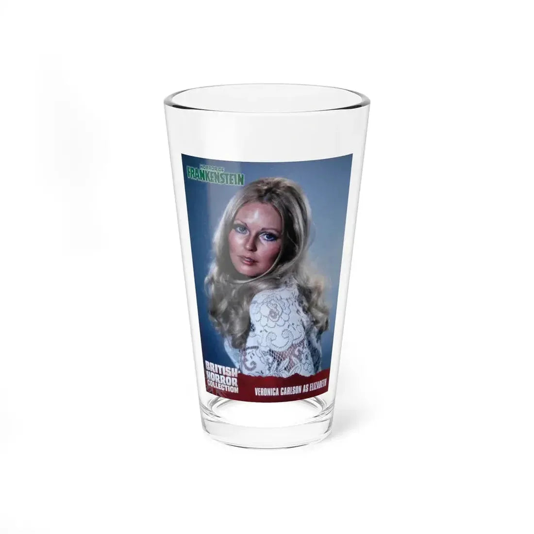 Veronica Carlson #105 (Vintage Female Icon) Pint Glass 16oz 16oz - Go Mug Yourself