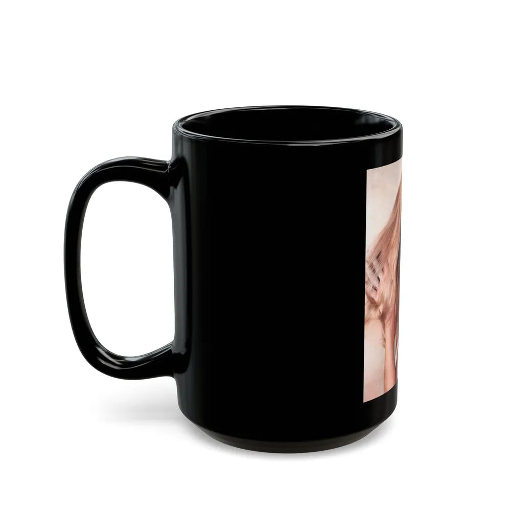Veronica Carlson #120 (Vintage Female Icon) Black Coffee Mug-Go Mug Yourself