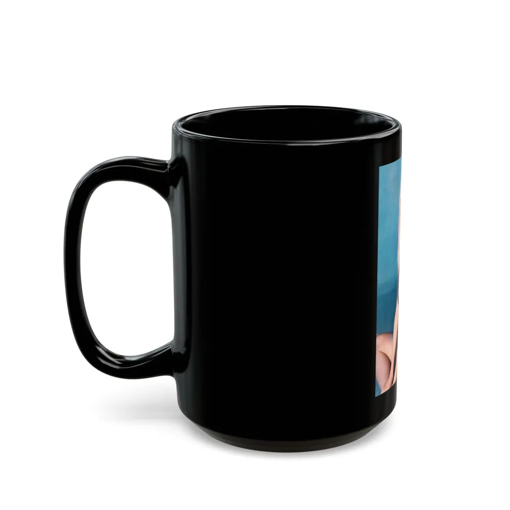 Veronica Carlson #122 (Vintage Female Icon) Black Coffee Mug-Go Mug Yourself