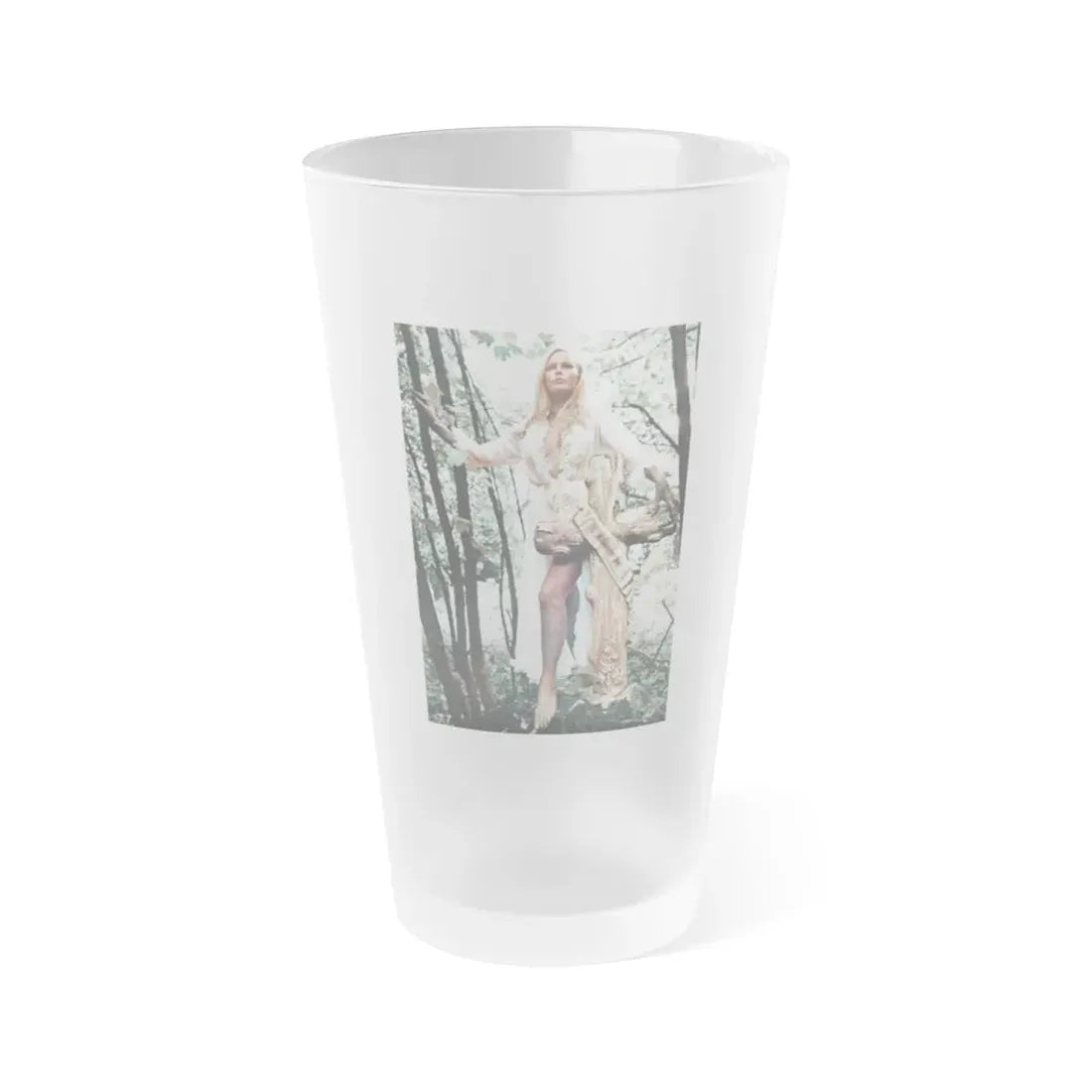 Veronica Carlson #127 (Vintage Female Icon) Frosted Pint Glass 16oz 16oz Frosted - Go Mug Yourself