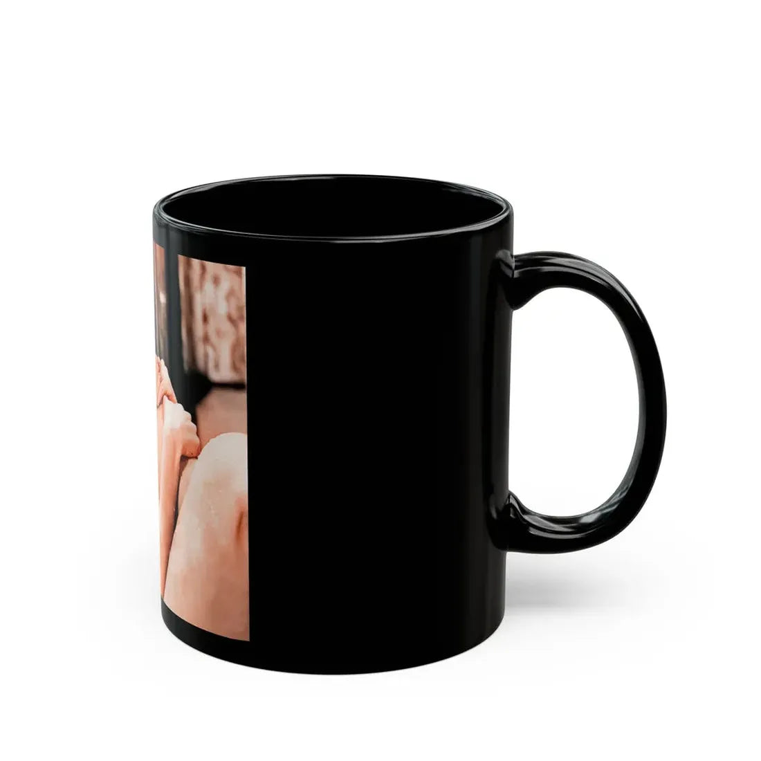 Veronica Carlson #131 (Vintage Female Icon) Black Coffee Mug - Go Mug Yourself