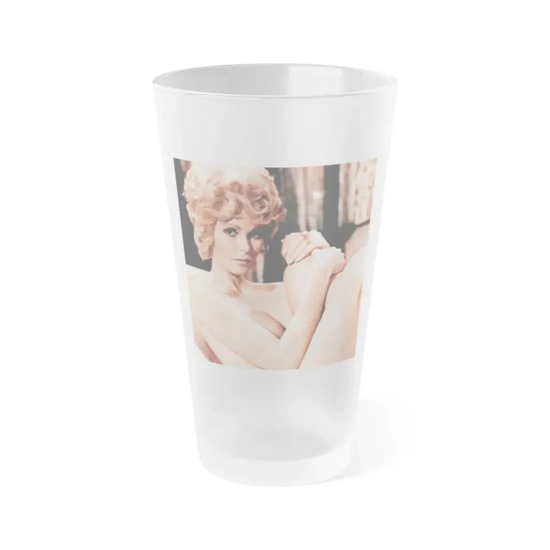 Veronica Carlson #131 (Vintage Female Icon) Frosted Pint Glass 16oz 16oz Frosted - Go Mug Yourself