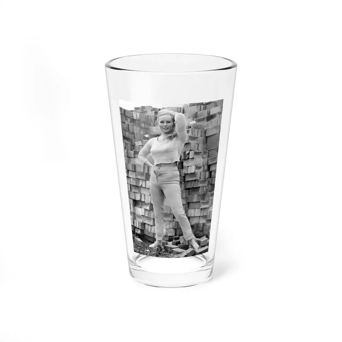 Veronica Carlson #82 (Vintage Female Icon) Pint Glass 16oz 16oz - Go Mug Yourself