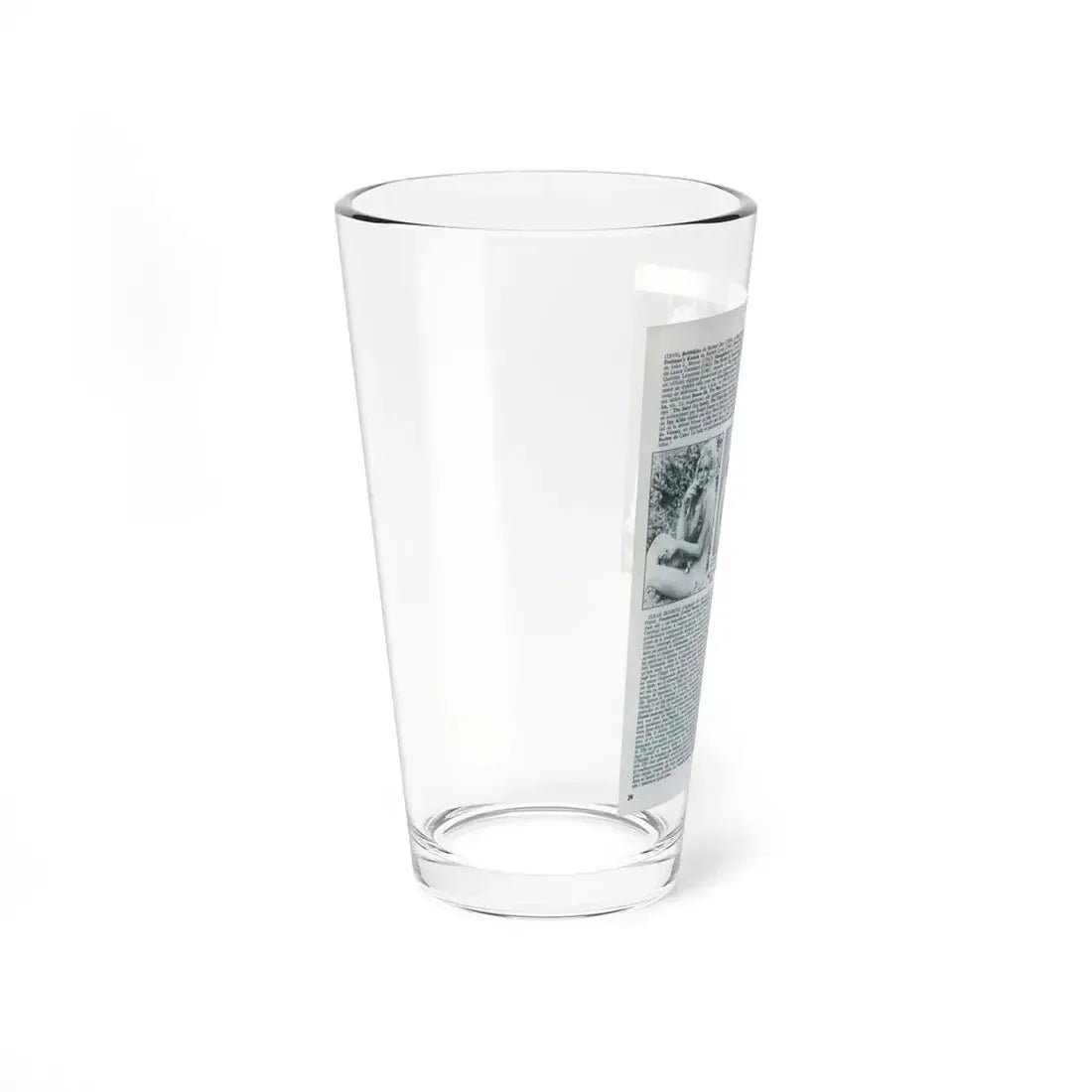 Veronica Carlson #83 - B&W Mag. Photos & Article (Vintage Female Icon) Pint Glass 16oz - Go Mug Yourself