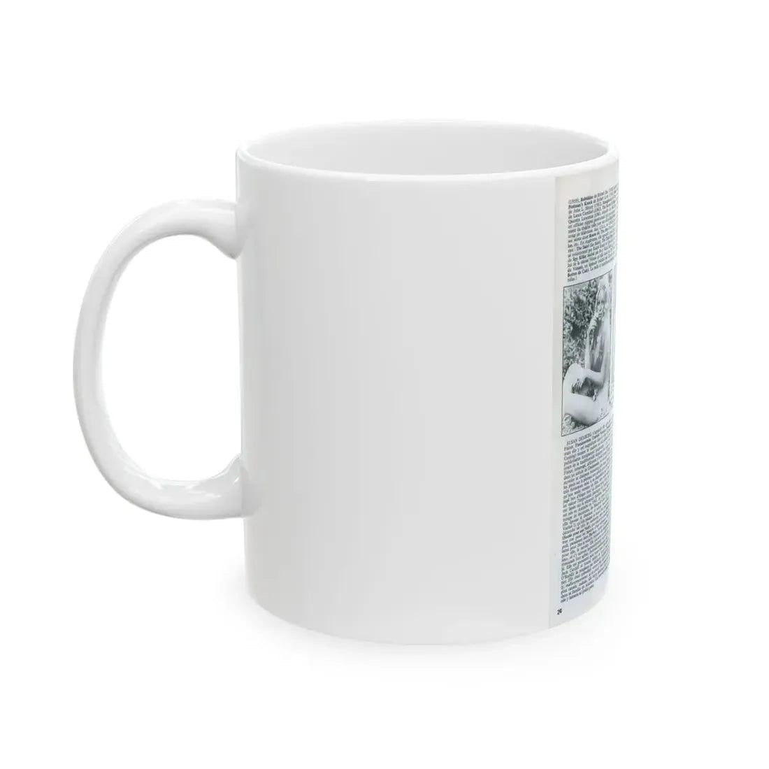Veronica Carlson #83 - B&W Mag. Photos & Article (Vintage Female Icon) White Coffee Mug - Go Mug Yourself