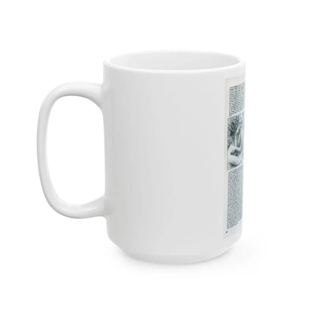 Veronica Carlson #83 - B&W Mag. Photos & Article (Vintage Female Icon) White Coffee Mug - Go Mug Yourself