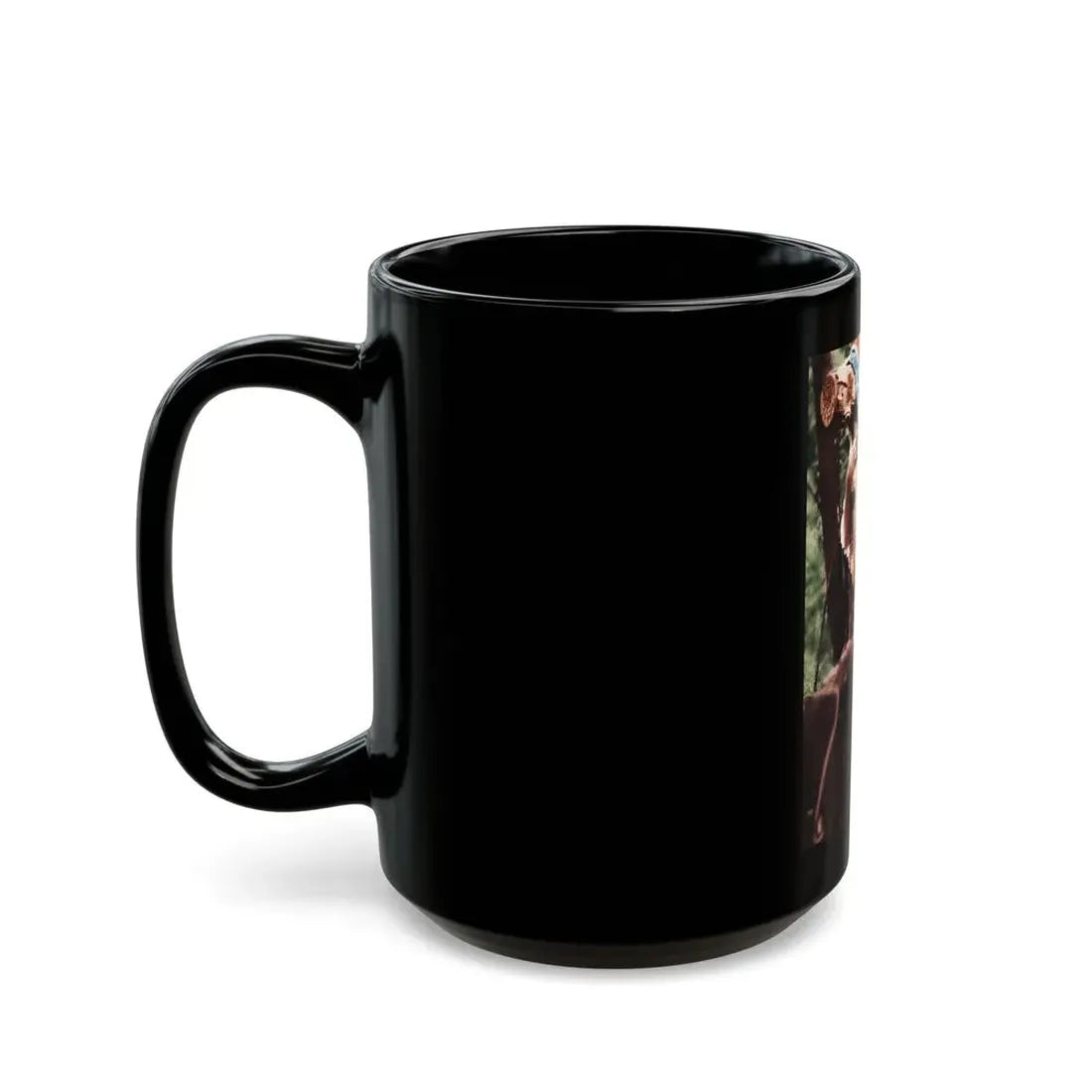 Veronica Carlson #84 - Partially Topless2 (Vintage Female Icon) Black Coffee Mug - Go Mug Yourself