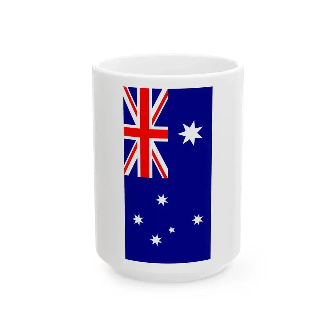 Vertical Flag of Australia (Australia) White Coffee Mug 15oz - Go Mug Yourself