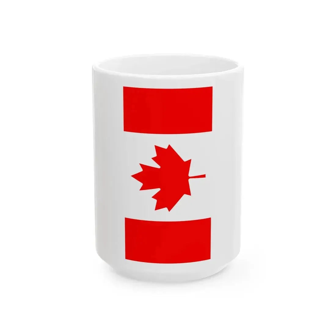 Vertical Flag of Canada (Canada) White Coffee Mug 15oz - Go Mug Yourself
