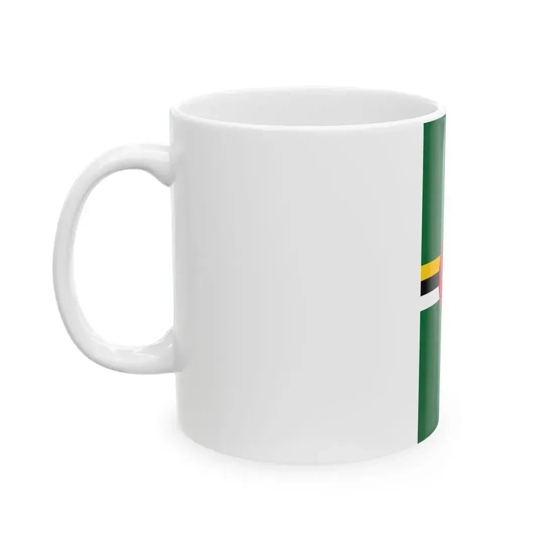 Vertical Flag of Dominica (Dominica) White Coffee Mug - Go Mug Yourself