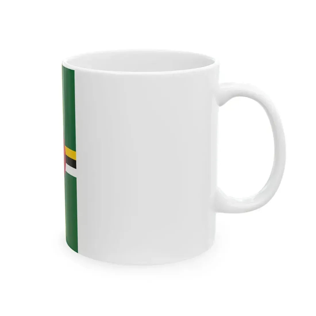 Vertical Flag of Dominica (Dominica) White Coffee Mug - Go Mug Yourself