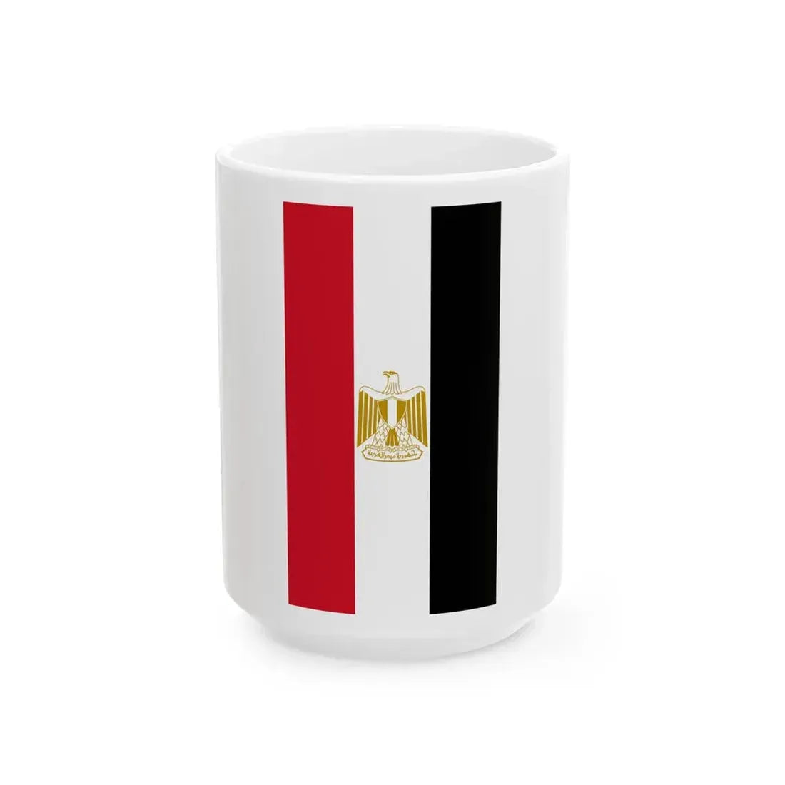 Vertical Flag of Egypt (Egypt) White Coffee Mug 15oz - Go Mug Yourself
