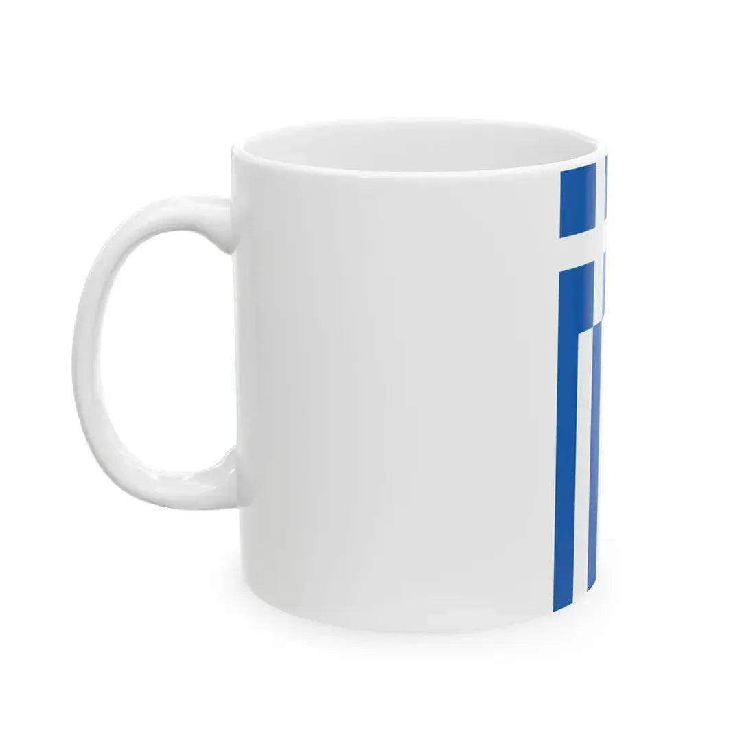 Vertical flag of Greece correct (Greece) White Coffee Mug - Go Mug Yourself