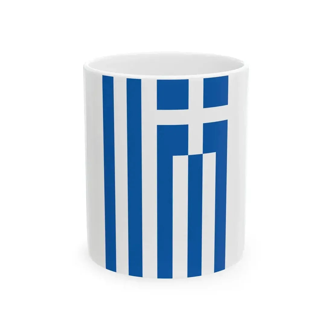 Vertical flag of Greece incorrect (Greece) White Coffee Mug 11oz - Go Mug Yourself