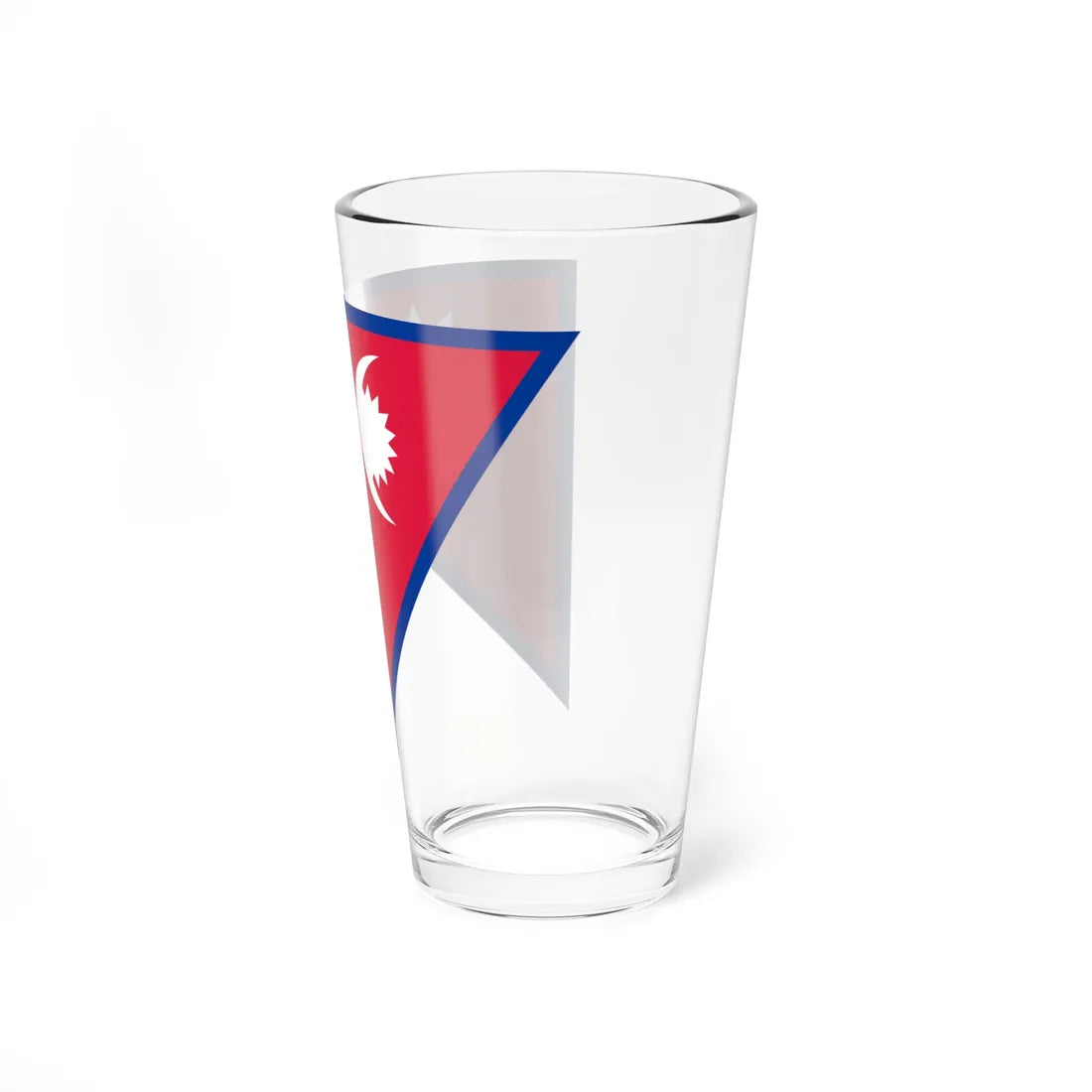 Vertical flag of Nepal (Nepal) Pint Glass 16oz - Go Mug Yourself
