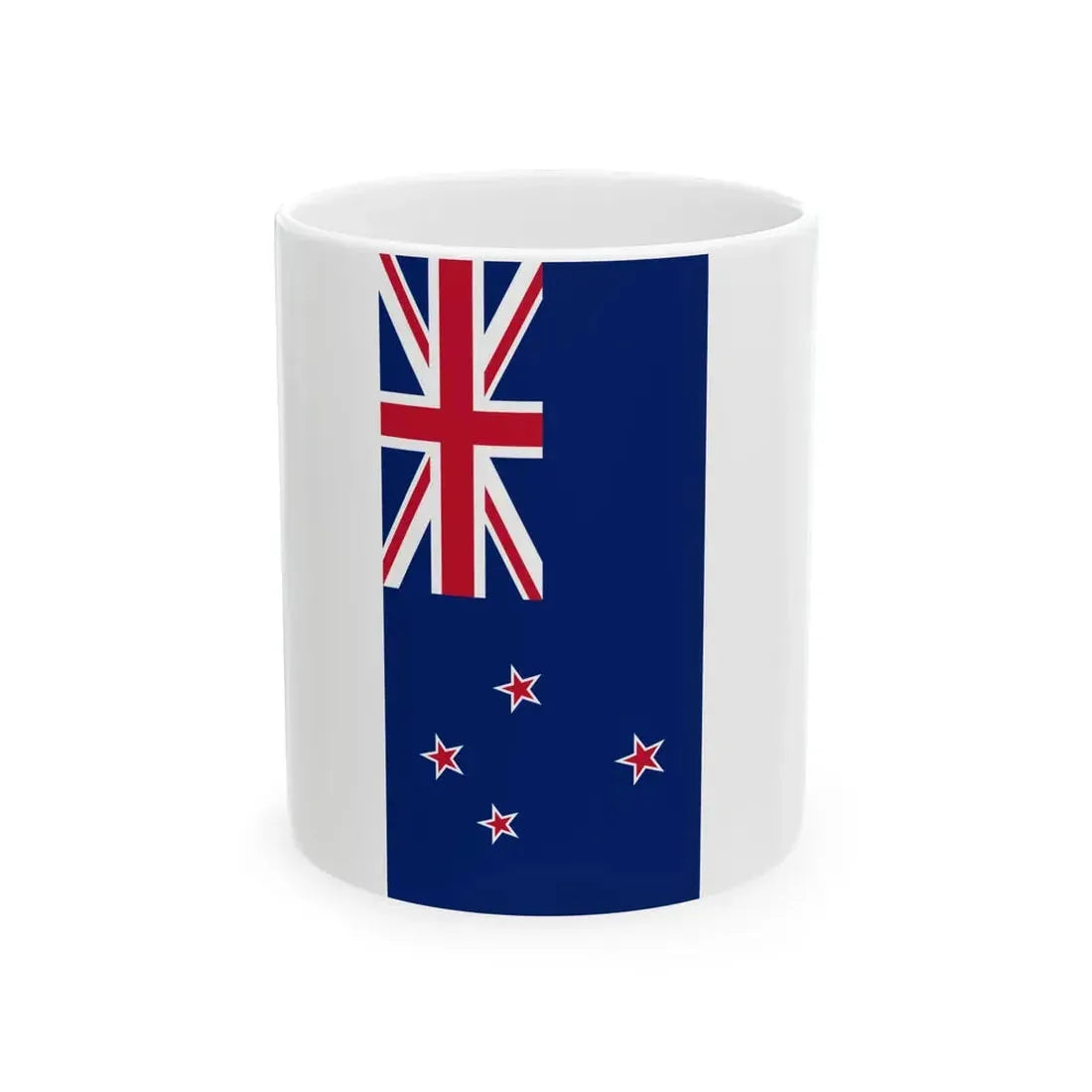 Vertical Flag of New Zealand (New Zealand) White Coffee Mug 11oz - Go Mug Yourself
