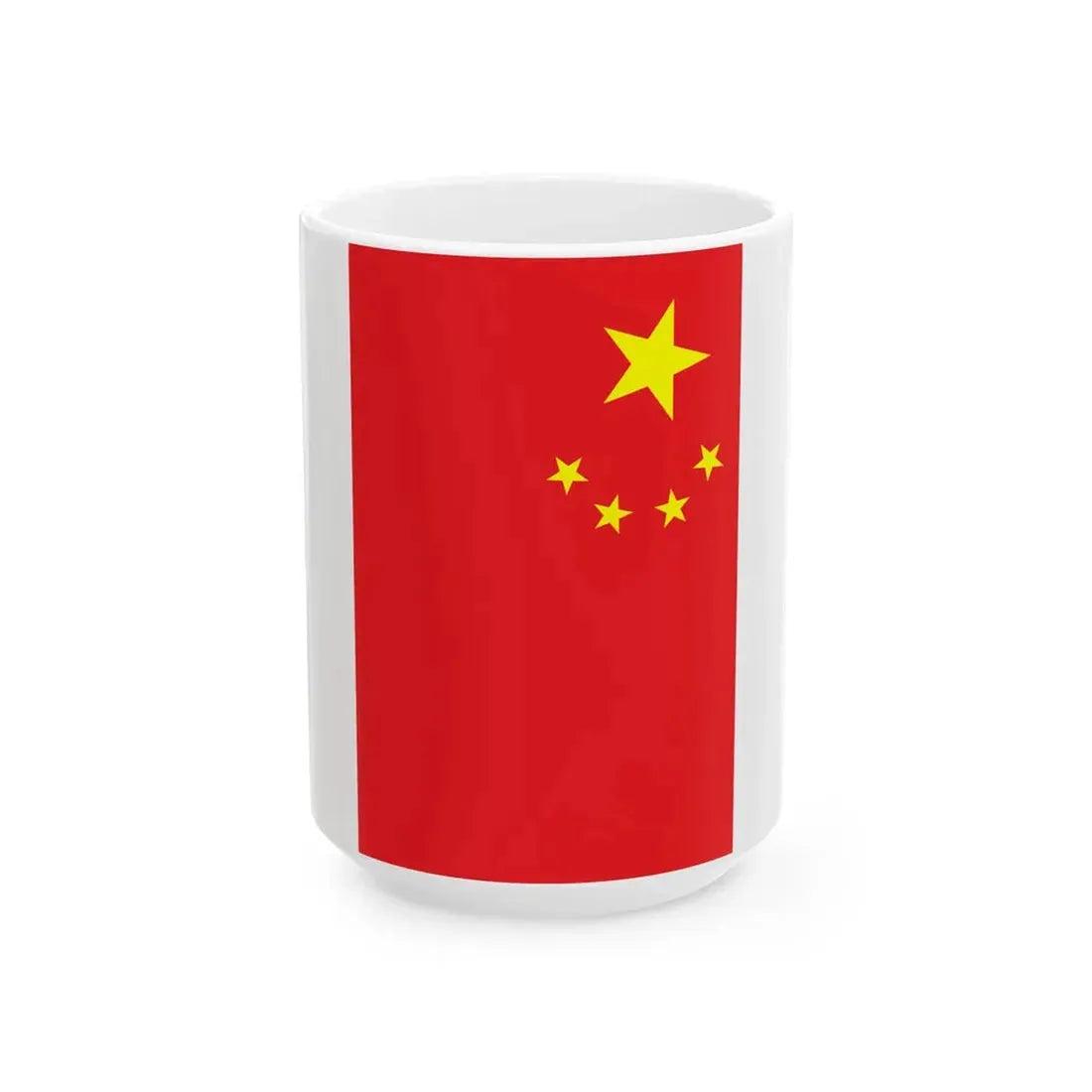 Vertical Flag of the Peoples Republic of China (China) White Coffee Mug 15oz - Go Mug Yourself