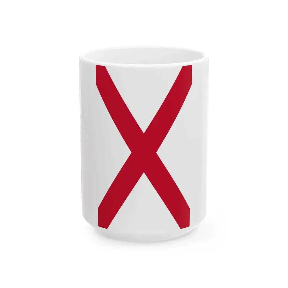 Vertical Saint Patricks saltire (Ireland) White Coffee Mug 15oz - Go Mug Yourself