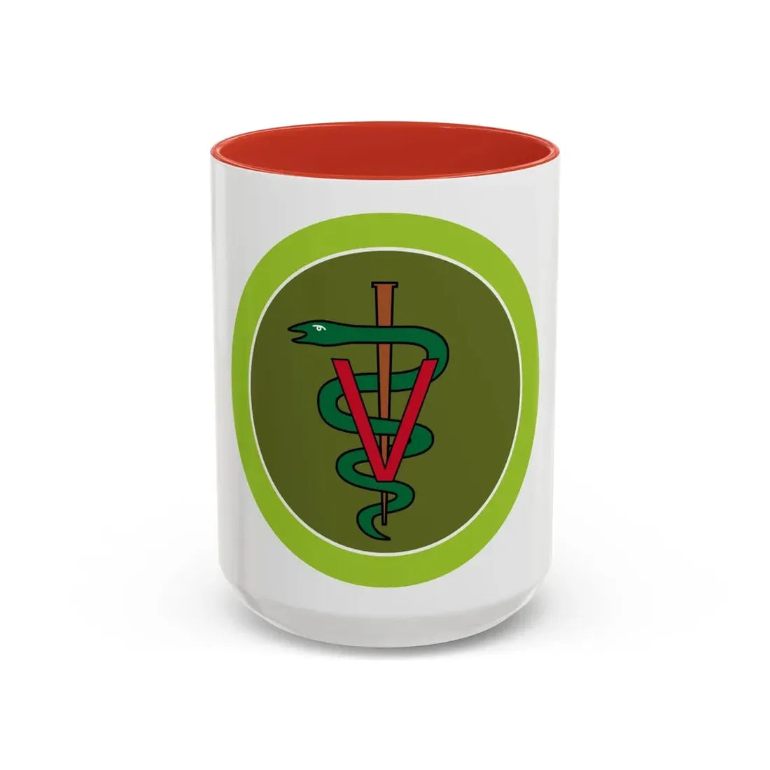 Veterinary Medicine (Boy Scout Merit Badge) Accent Coffee Mug 15oz Red - Go Mug Yourself