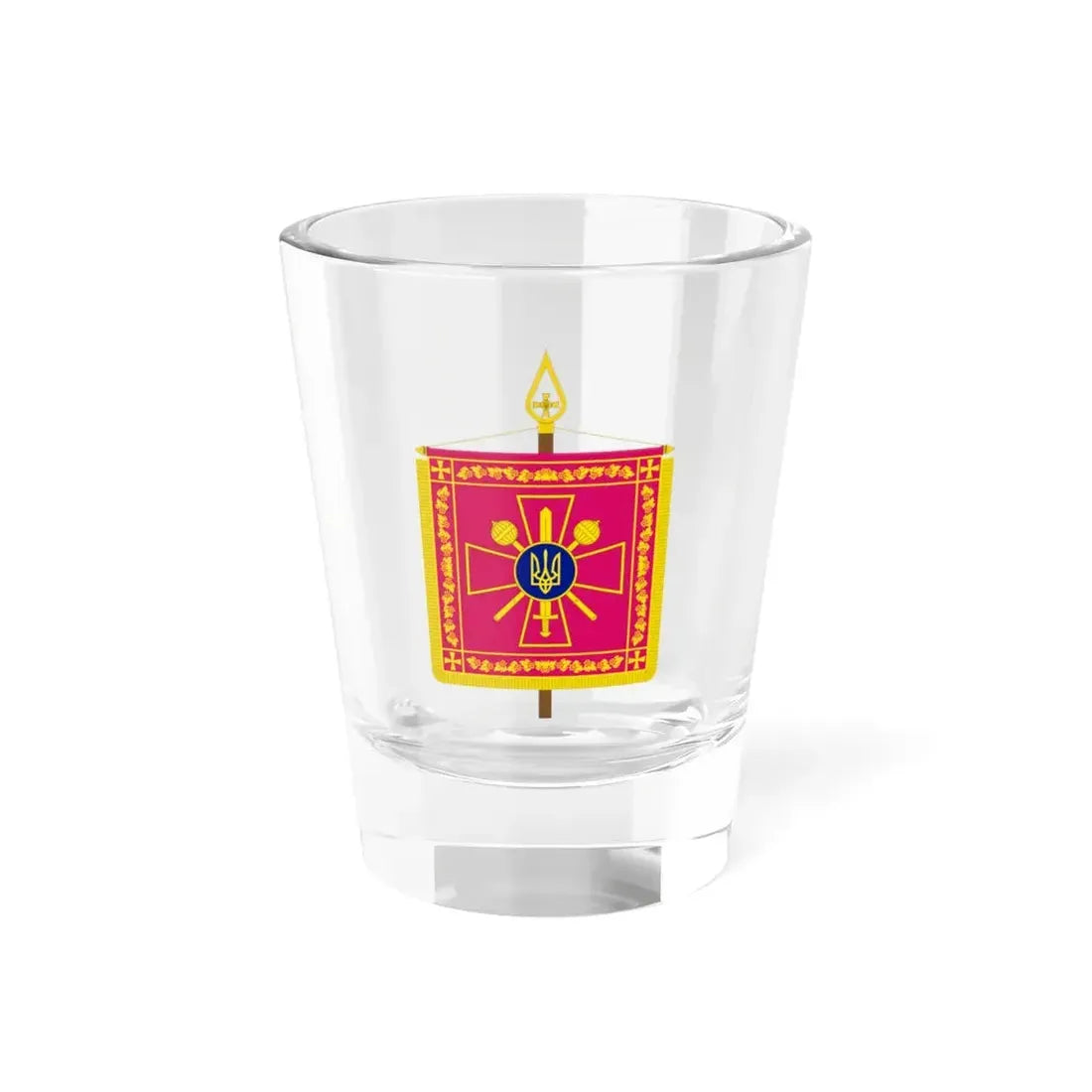 Vexillum of the Minister of Defence of Ukraine (Ukraine) Shot Glass 1.5oz 1.5oz - Go Mug Yourself