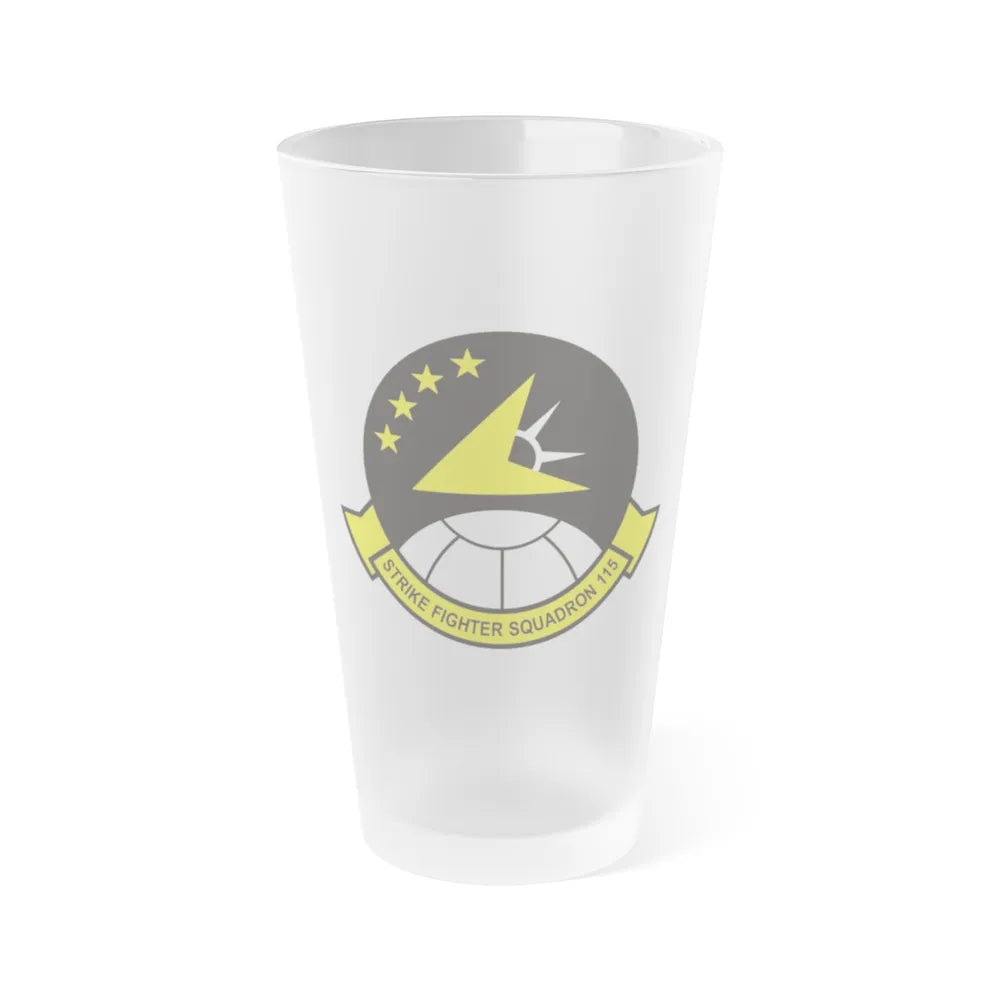 VFA 115 Strike Fighter Squadron 115 (U.S. Navy) Frosted Pint Glass 16oz-Go Mug Yourself